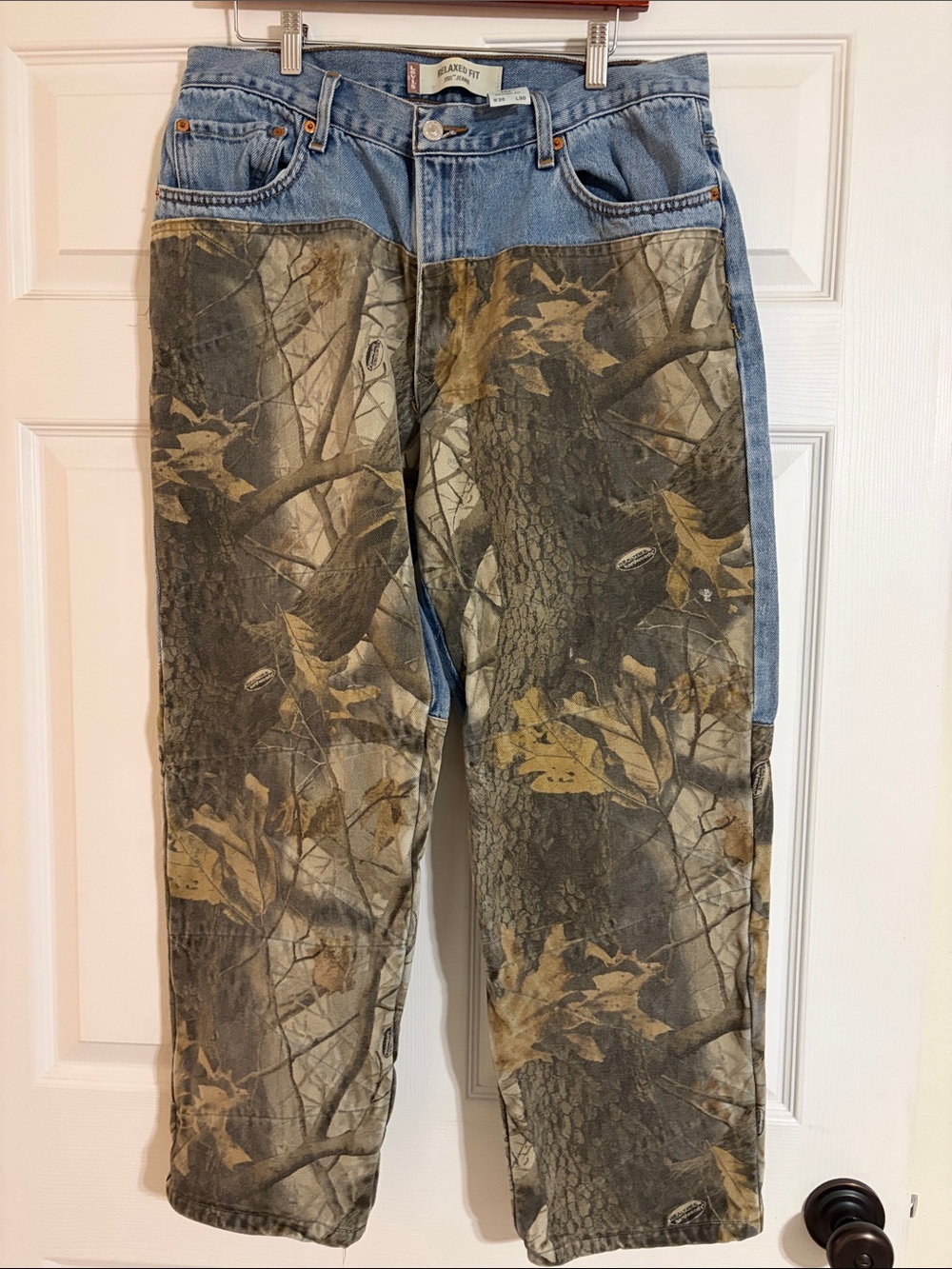VTG 1992 Levi’s 550 Reworked Camo Jeans - 36 X 30